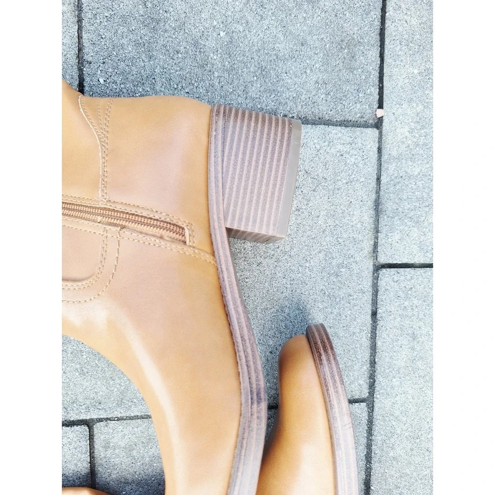 Indigo Rd. Womens Iroshan Cognac Tan Tall Knee High Boots Sz 11M Block Heel NWB